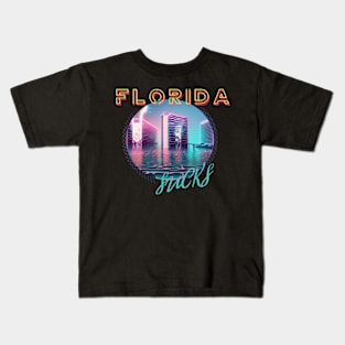 Florida Sucks Vaporwave Kids T-Shirt